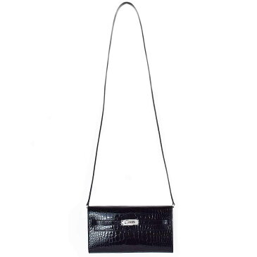 【未使用品】Hermes エルメス Kelly to go ケリー トゥーゴー ウォレット 長財布 クロコダイル アリゲーター シャイニー ブラック ノアール 黒 シルバー金具 ストラップ Y刻印 【送料無料】レディース ショルダーバッグ【代引き無料】21260401