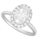 HARRY WINSTON ハリーウィンストン ダイヤモンド(1.54ct D-VS1) オーバルシェイプ・マイクロパヴェ・リング PT950 プラチナ 日本サイズ約7.5号 #47.5 HW GIA鑑定書【送料無料】指輪 【中古】21290405