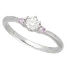 Star Jewelry スタージュエリー ダイヤモンド(0.160ct G-VS2-Ex) ピンクダイヤモンド(0.03ct) ソリテア リング PT950 プラチナ 日本サイズ約7号 47 鑑定書【送料無料】【代引き手数料無料】指輪【中古】210151201