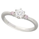 Star Jewelry スタージュエリー ダイヤモンド(0.237ct D-VS1-Ex) ピンクダイヤモンド(0.05ct) ソリティア リング PT950 プラチナ 日本サイズ約7号 #47 鑑定書指輪22340501