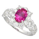 ミャンマー産 非加熱ピンクサファイア(2.13ct)ダイヤモンド(1.20ct) リング Pt950 プラチナ 日本サイズ約12号 #52 鑑別書【送料無料】ビ...