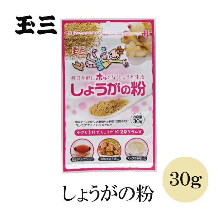 玉三 しょうがの粉30g 生姜 粉末 紅茶に スープ・ラーメンに 生姜焼き 唐揚げ