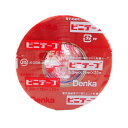デンカ 絶縁ビニールテープ 19mm×20m 赤 テープ VINYL-RE 【1巻き】