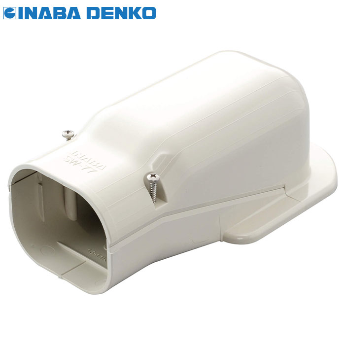 因幡電工 スリムダクトSD ウォールコーナー 壁面取り出し用 66タイプ SW-66-I アイボリー