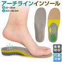 インソール 衝撃吸収 アーチサポート 速乾 防臭 中敷き レディース メンズ かかと スニーカー スポーツ 扁平足 踵 土踏まず 疲れにくい ランニング 靴ずれ...