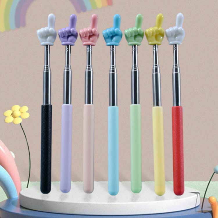 指さし棒 指示棒 差し棒 伸縮棒 ポインター 伸縮式 5段階伸縮 可愛い 滑り止め 長さ調節可能 教師ポイ..