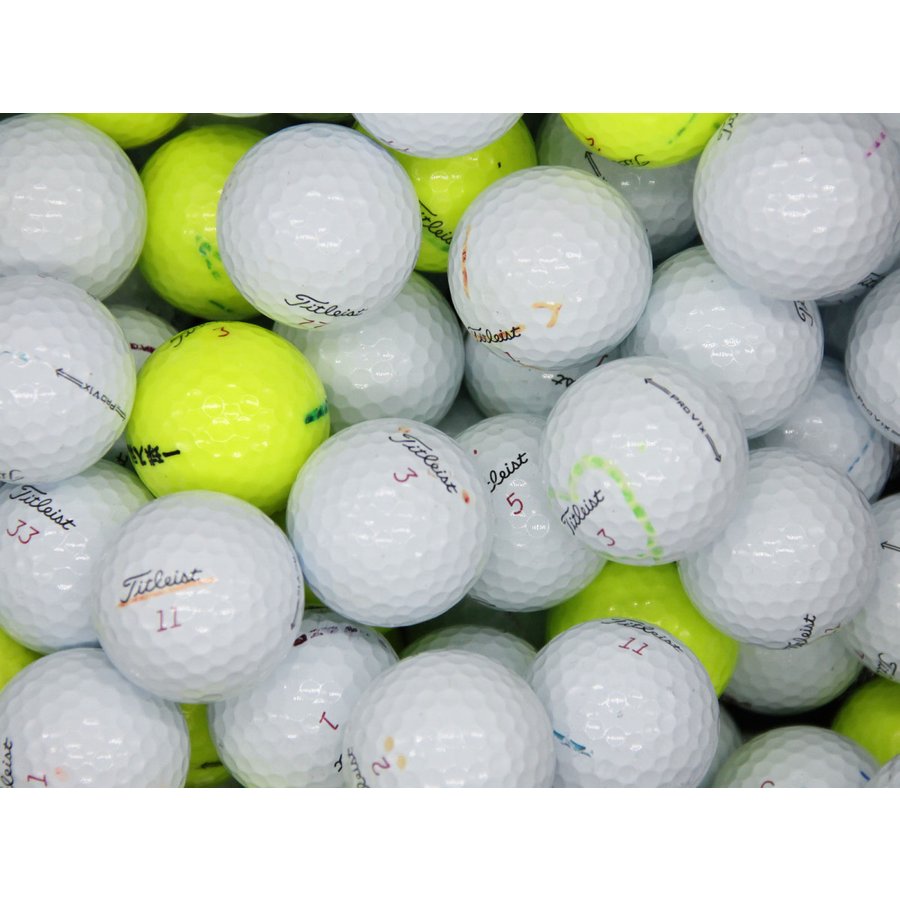 【中古】落書き タイトリスト Titleist PRO V1x 2021年 30個 球手箱 ロストボール