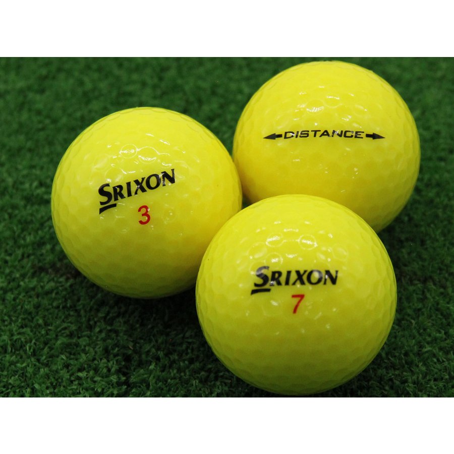 【中古】Aランク スリクソン SRIXON DISTANCE パッションイエロー 2015年モデル 20個 球手箱 ロストボール