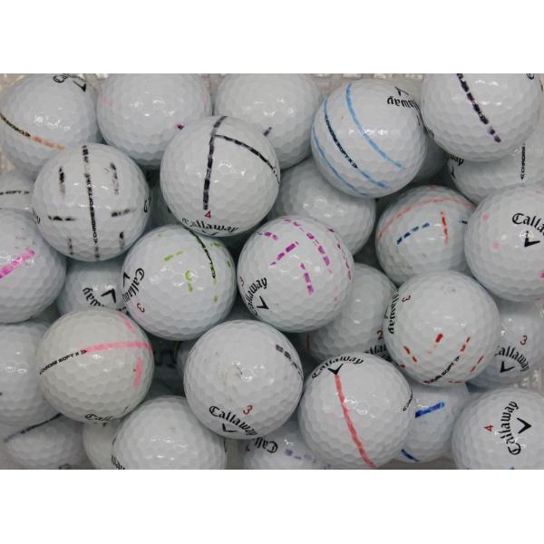 落書き キャロウェイ Callaway CHROME SOFTX 2020年モデル 20個 球手箱 ロストボール