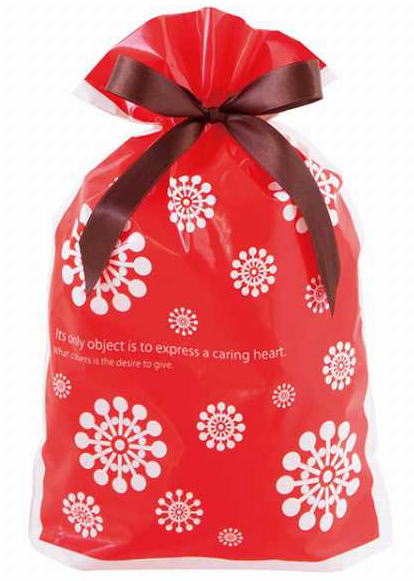 北欧風PEギフトバッグリボン付 S230mm×340mmギフトバッグ 袋 プレゼント ラッピング