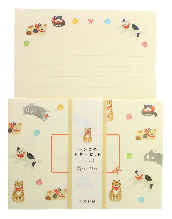 レターセットねこと鈴美濃和紙