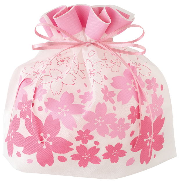 さくら不織布巾着バッグギフトバッグ 袋 プレゼント ラッピング