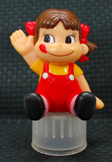 不二家りんごの果実ボトルキャップオーバーオール【ワケアリ】【未使用】不二家 ペコちゃん ポコちゃん..