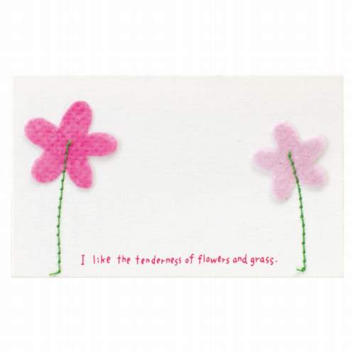 メッセージカードハンドメイドカード不織布フラワー