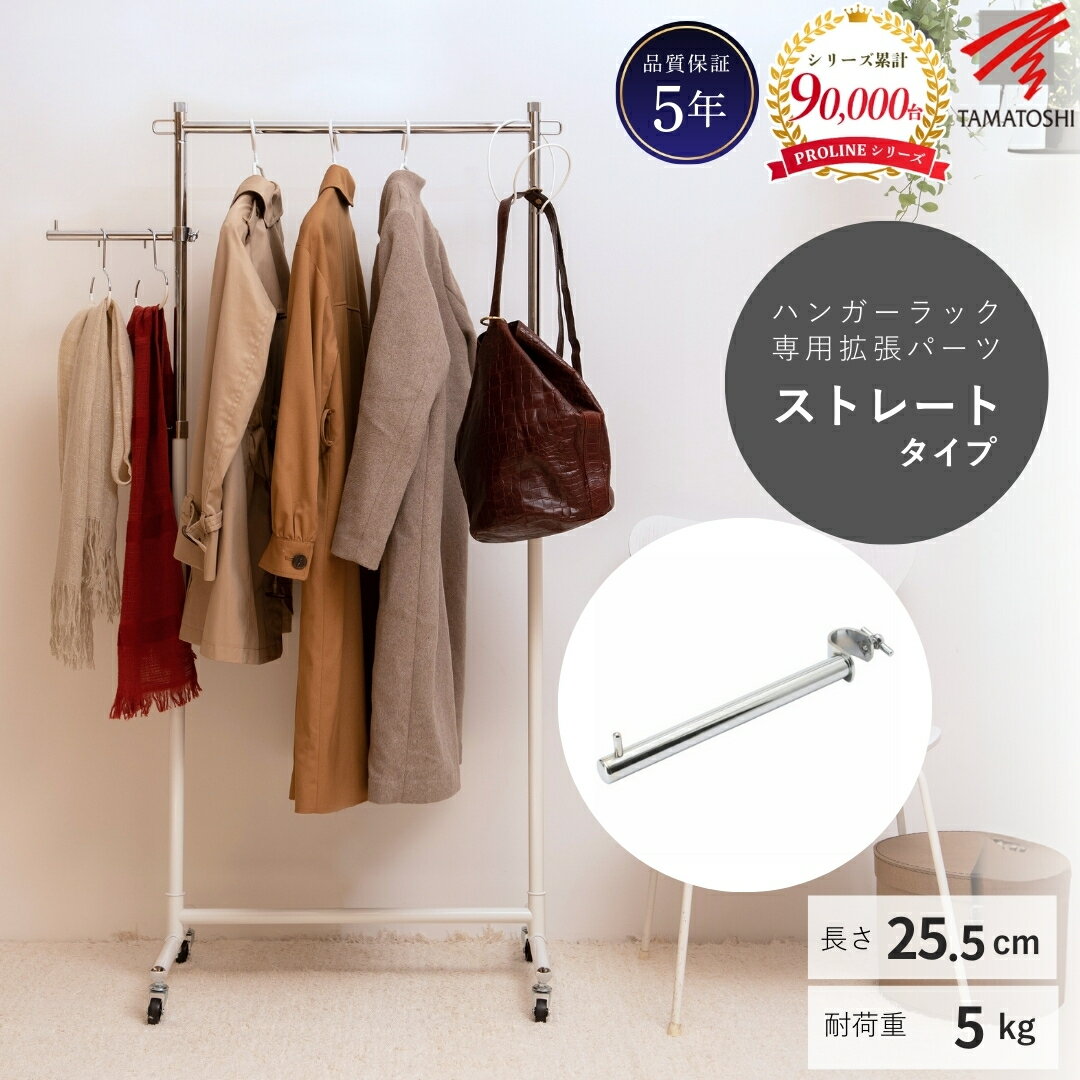 ハンガーラック用 横付けハンガー ストレート スチール製 ハンガー スチール ハンガーラック オプションパーツ 傾斜ハンガーパーツ 斜めフック 斜め掛け 傾斜ハ...