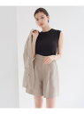 【SALE/30%OFF】2025春夏新作 麻調メッシュショートパンツ MISCH MASCH ミッシュマッシュ パンツ その他のパンツ ベージュ ブラック【R...