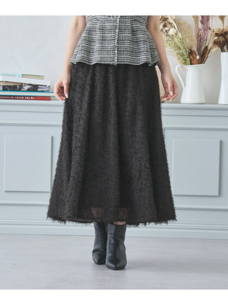 【SALE／50%OFF】【2024秋冬新作】シャギーフレアスカート/MM437212 MISCH MASCH ミッシュマッシュ スカート ミディアムスカート ブラック ホワイト【RBA_E】【送料無料】[Rakuten Fashion]のサムネイル