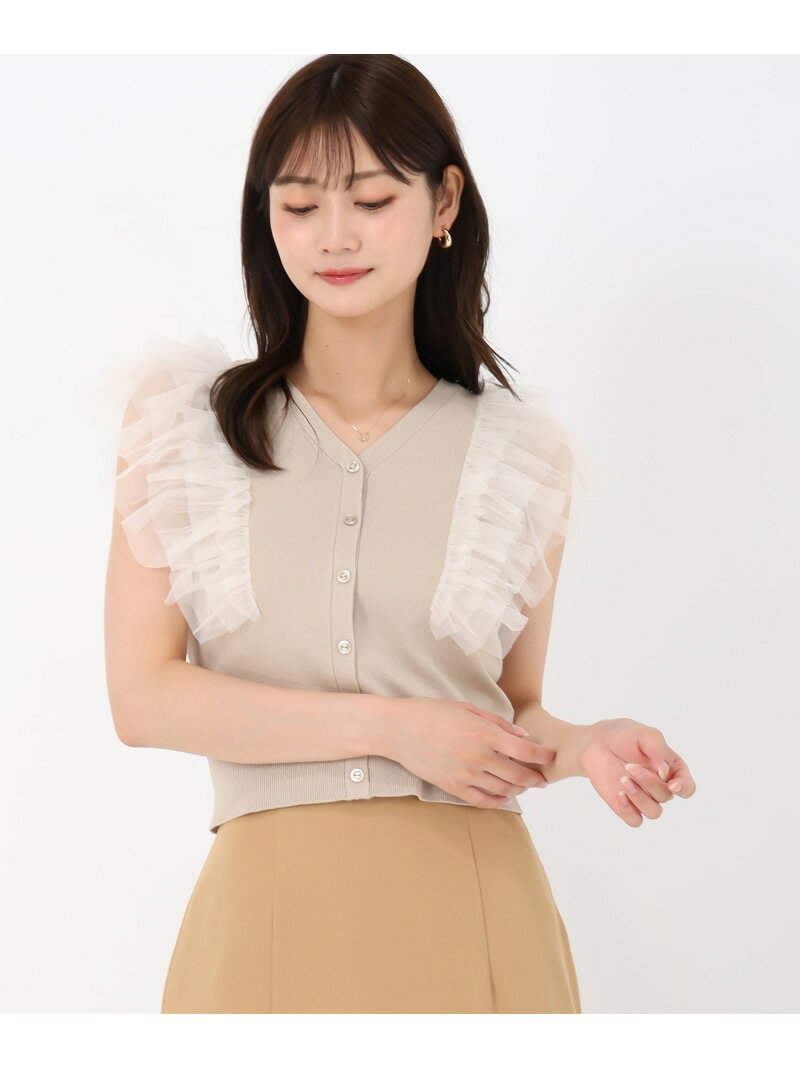 2025秋冬新作 フリルチュール2wayニット MISCH MASCH ミッシュマッシュ トップス ニット ブラック レッド ベージュ【送料無料】[Rakuten Fashion]のサムネイル