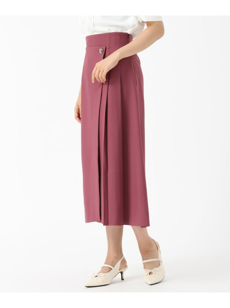 MM537204 ラップ風Aラインタックスカート MISCH MASCH ミッシュマッシュ スカート その他のスカート ピンク ブラウン グレー【送料無料】[Rakuten Fashion]のサムネイル