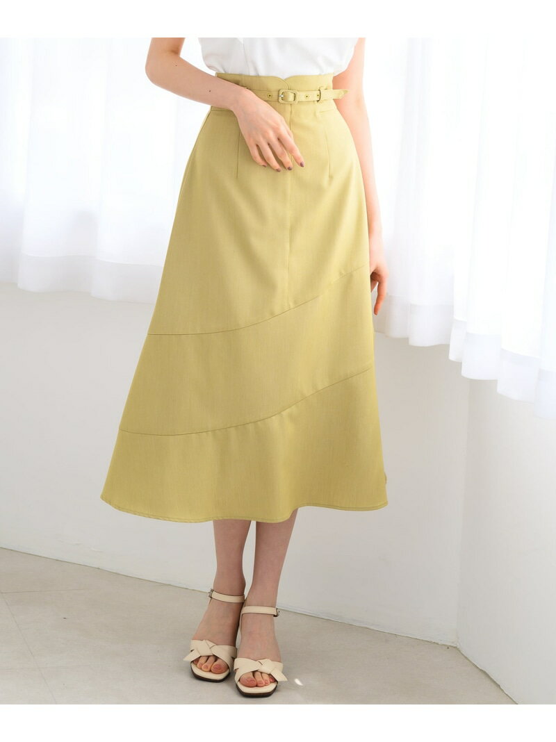 【2024春夏新作】アシメ切替Aラインスカート/MM427211 MISCH MASCH ミッシュマッシュ スカート ミディアムスカート イエロー ベージュ ブルー【先行予約】*【送料無料】[Rakuten Fashion]のサムネイル