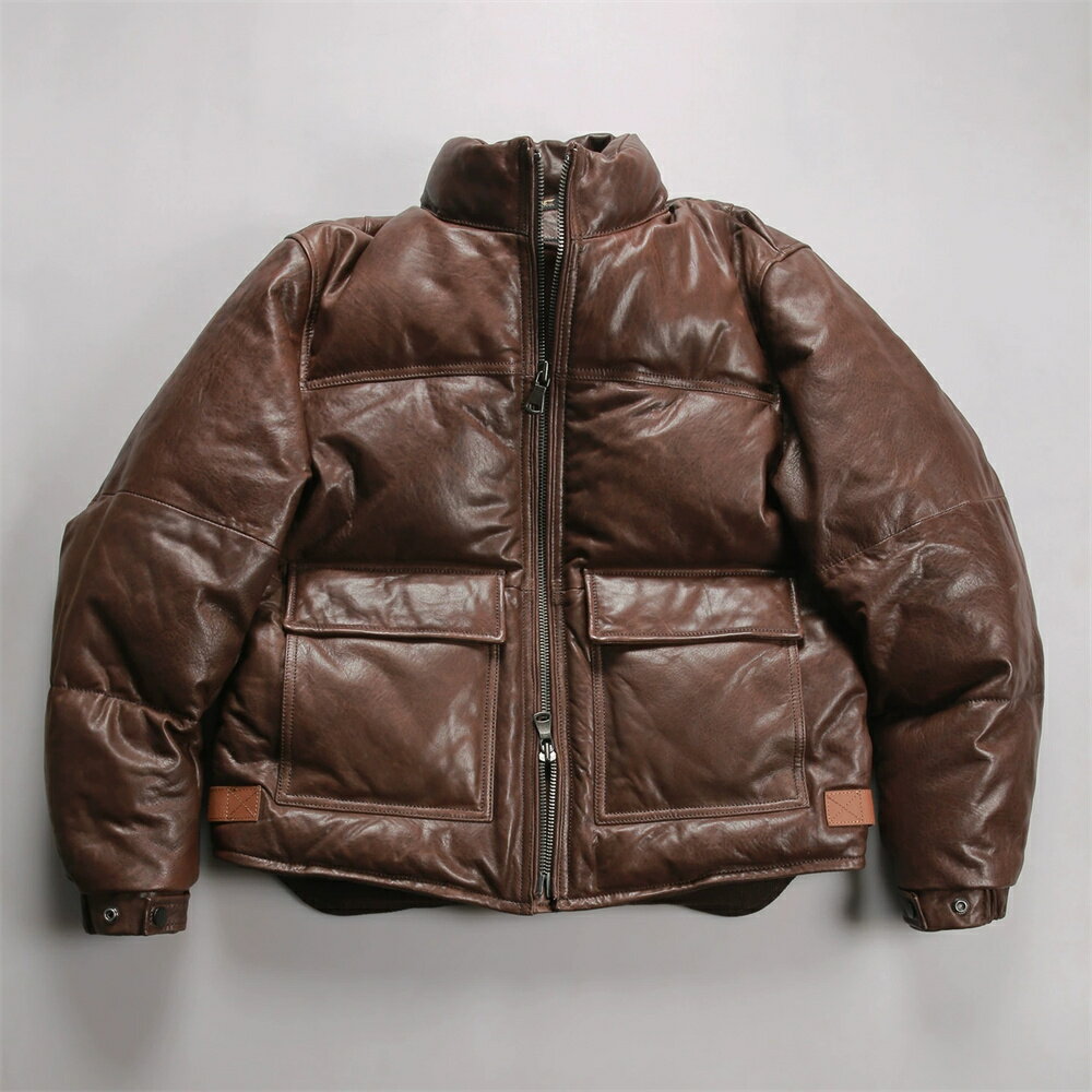 ラム革レザーダウンレザーダウンジャ...