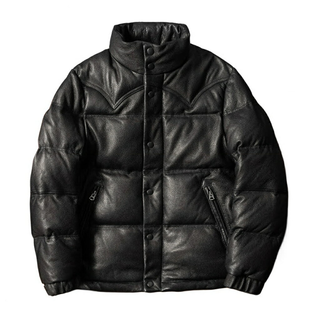 レザーダウンジャケット本革ダウンジ...