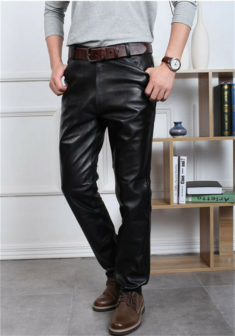 レザーパンツ メンズ ストレート バイクパンツ バイク用レザーパンツ ライダースパンツ ラム革パンツ 本革 秋冬 羊革 革パン 革パンツ 欲しいの 本革