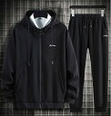 スウェット 上下セット 春服 ジャージ スポーツウェア 春秋 セットアップ 長袖 メンズ パーカー ランニングウェア トレーナー メンズ(4)