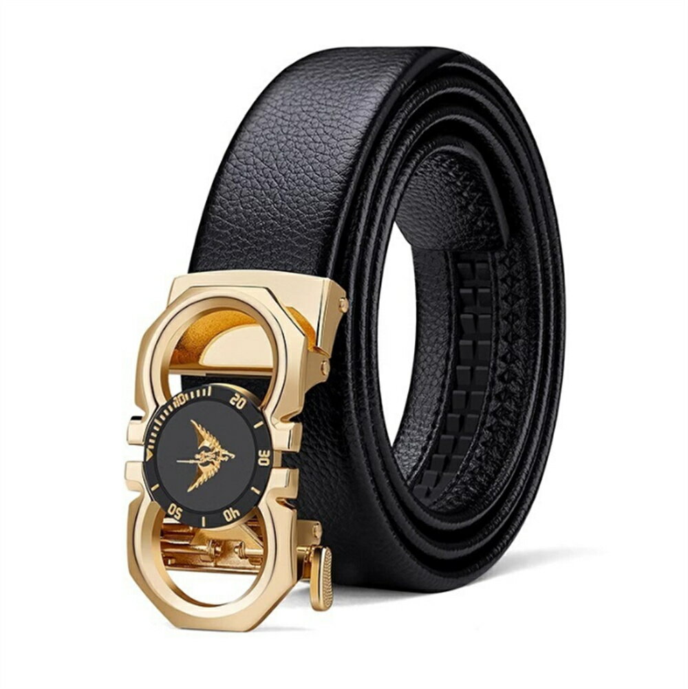 ベルト 本革ベルト オートロック式バックル 本革 牛革 穴なし サイズフリー ビジネス 無段階調整 本皮 メンズ 父の日 プレゼント