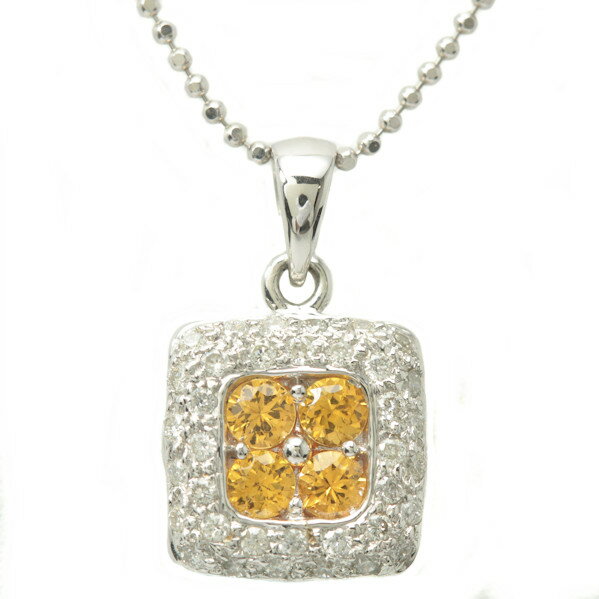 【中古】K18WGイエローサファイ...