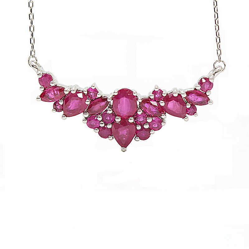 ルビーネックレス プラチナ Pt850/950 ルビー 1.10ct 44cm 3.5g 30772【中古】(4)