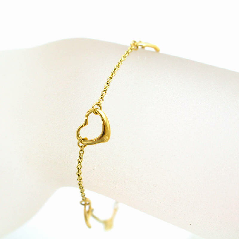 Tiffany&Co. ティファニー ペレッティ 5連オープンハートブレスレット 18金イエローゴールド K18YG 17cm 3.6g 31485