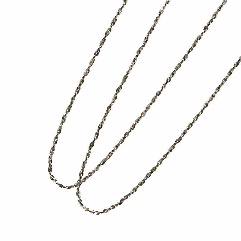 商品名 デザインネックレス 素材 Pt850 サイズ 全長：約45cm 重さ 約2.0g 付属品 無し 状態 ABランク コメント キラキラと輝くスクリュー風デザインの素敵なネックレス★首元を華やかかつ上品に飾ってくれます♪Pt850という素材を使っておりますので、プラチナ資産としてもオススメ！中古品のため細かな擦れキズがあり、一般的な使用感があります。普段使いにもおすすめ！いかがでしょうか？ その他 店頭にて現物確認可能です。※アジャスターボールで調節可。 ※商品写真はできる限り実物の色に近づけるように撮影しておりますが、 お使いのPCやスマートフォン・お部屋の照明等により実際の商品と色味が異なる場合がございます。 担当：NISHI 管理番号 31841