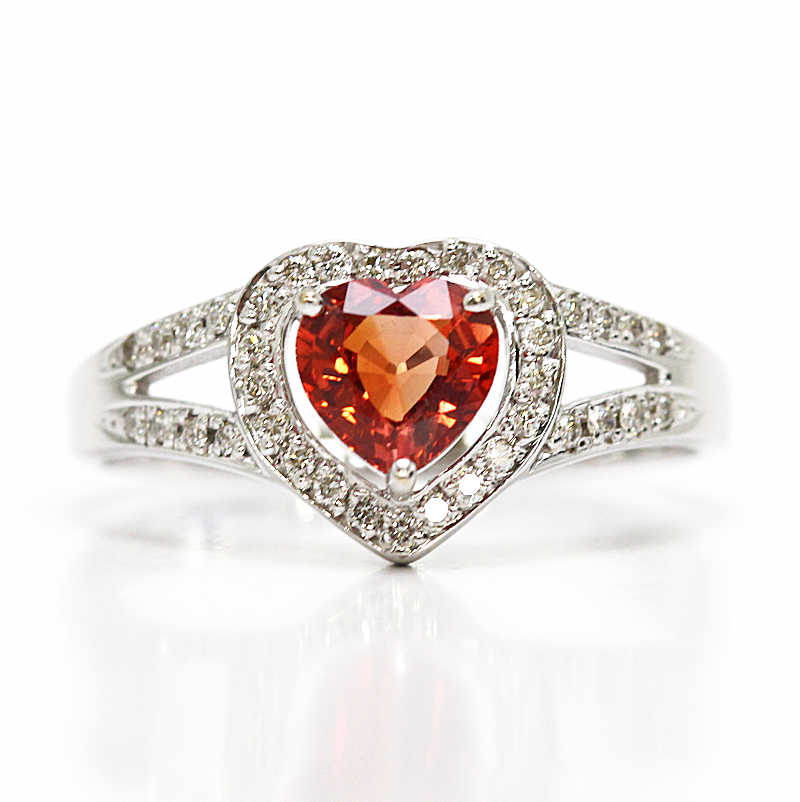 【中古】オレンジサファイアリングハ...