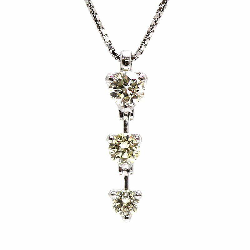 樂天商城 - TASAKI タサキ ダイヤモンド トリロジー ネックレス 0.46ct Pt850/900　プラチナ　23014【中古】