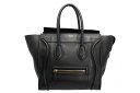 CELINE セリーヌ ラゲージ ミニショッパー カーフ 黒 165213 ハンドバッグ トートバッグ 80560【中古】