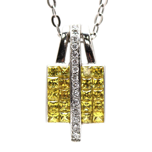 【中古】K18WGバッグモチーフネ...