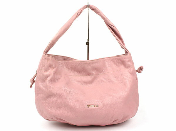 フルラ FURLA ワンショルダーバッグ ピンク レザー 00386【中古】