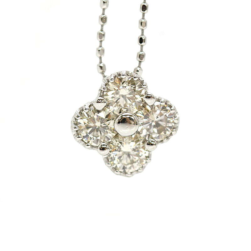 Cubic Zirconia - ダイヤモンドフラワーネックレス ダイヤモンド 0.64ct プラチナ Pt850/900 40cm 2.0g 花モチーフ 31341【中古】
