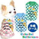 \最大半額!20周年SALE★5/7 9:59まで/【犬 服 犬の服 春服 夏服用】ひんやり冷感クール カラフルソフトクリーム (BW)【ドッグウェア ペット ...