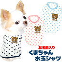 \最大半額!20周年SALE★5/7 9:59まで/【犬 服 犬の服 名入れ】愛犬のお名前入りくまちゃん水玉シャツ【ドッグウェア ベア ドット トイプードル チ...