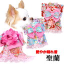 \最大半額!20周年SALE★5/7 9:59まで/【犬 服 犬の服 秋服 冬服用】艶やか晴れ着 聖蘭(せいらん)《名入れ可能》《コサージュ別売》 【着物 お正...