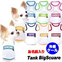\最大半額!20周年SALE★5/7 9:59まで/【犬 服 犬の服 名入れ 春夏服用】愛犬のお名前入り タンクビッグスクエア 冷感クール メッシュ 中型犬用【...