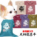 \最大半額!20周年SALE★5/7 9:59まで/【犬 服 犬の服 名入れ 春服 夏服用】愛犬のお名前入り 天翔龍甚平【和柄 ドラゴン 渋い 大人っぽい ドッ...