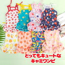 \最大半額!20周年SALE★5/7 9:59まで/【犬 服 犬の服 春服 夏服 】とってもキュートなキャミワンピ【フルーツ ハート 花柄 キャミソール 2段フ...
