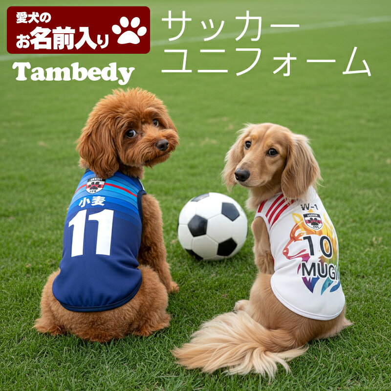 ＼P5倍★11/23 23:59まで／【犬 服 犬の服 秋服 冬服用 名入れ】愛犬のお名前入り サッカーユニフォーム..