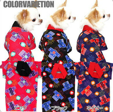 楽天犬服専門店TambedyDogWear＼最大2000円OFF★クーポン／【犬 浴衣 甚平 犬の服】花火ハッピ【男の浴衣 ゆかた 甚平 着物 和柄 部屋着 トイプードル チワワ ダックス タムベディ かっこいい ポメラニアン】