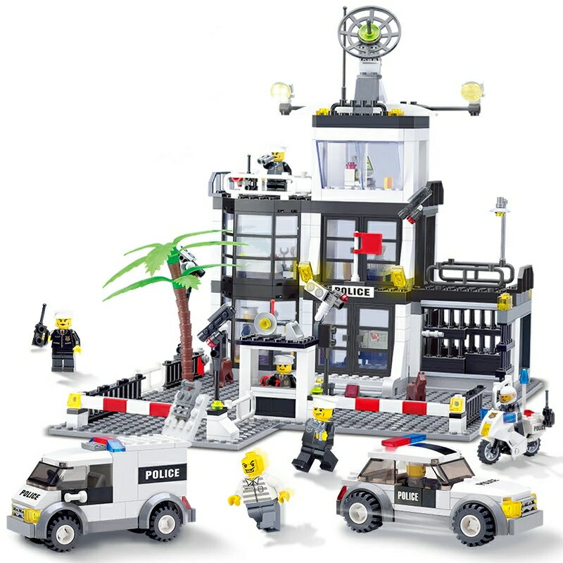 レゴ互換 LEGO ブロック シティ ポリス ステーション 警察署 631PCS レゴ互換 クリスマスプレゼント