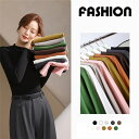 9colours カットソー レディース 秋冬 春秋 Tシャツ tシャツ プルオーバー 長袖 ハイネック タイト フェミニン 重ね着 レイヤード スーツ インナ...