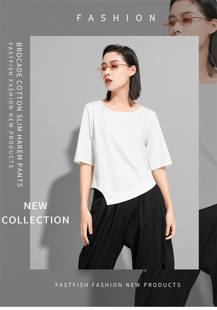 tシャツ レディース 半袖 tシャツ アシンメ...の紹介画像2